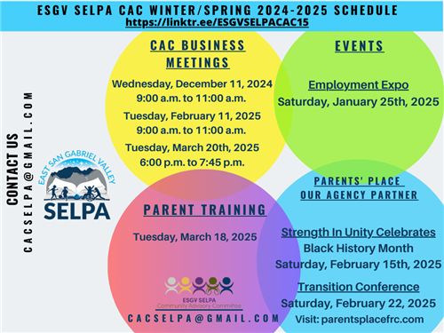 CAC Calendar of events